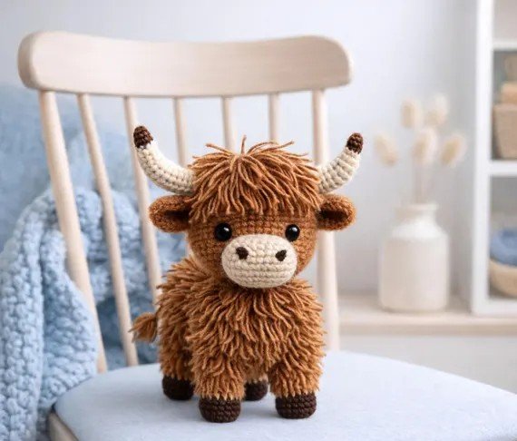 Highland Cow step tutorial view